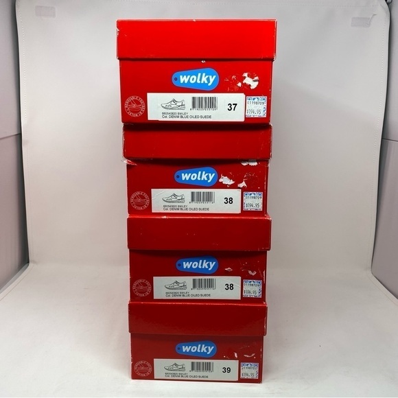 Wolky Smiley Suede Sandals Denim Blue Oiled Suede - Picture 7 of 8